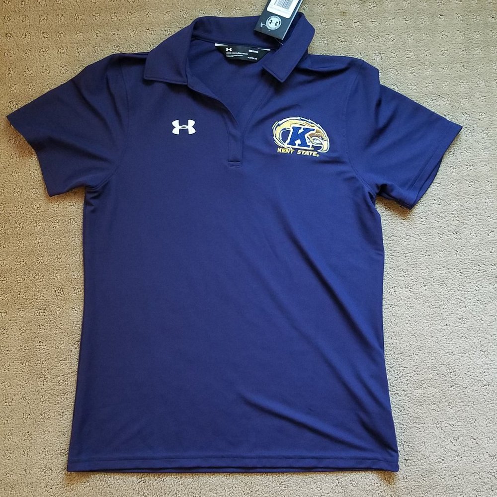 NEW Kent State Flashes Under Armour Polo Sz S